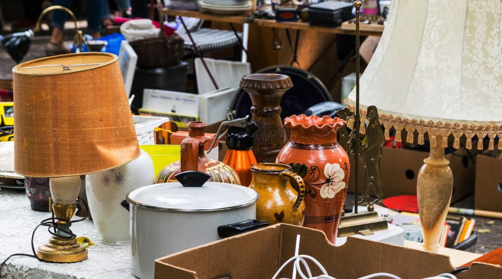 Charity shop full of furniture donations